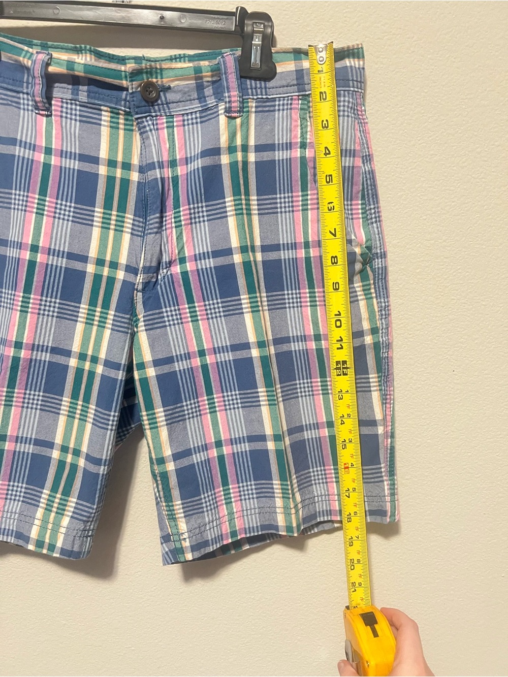 St. John's Bay Blue Plaid Shorts - Picture 7 of 8